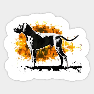 Black and Tan Coonhound Dog Minimal Sticker